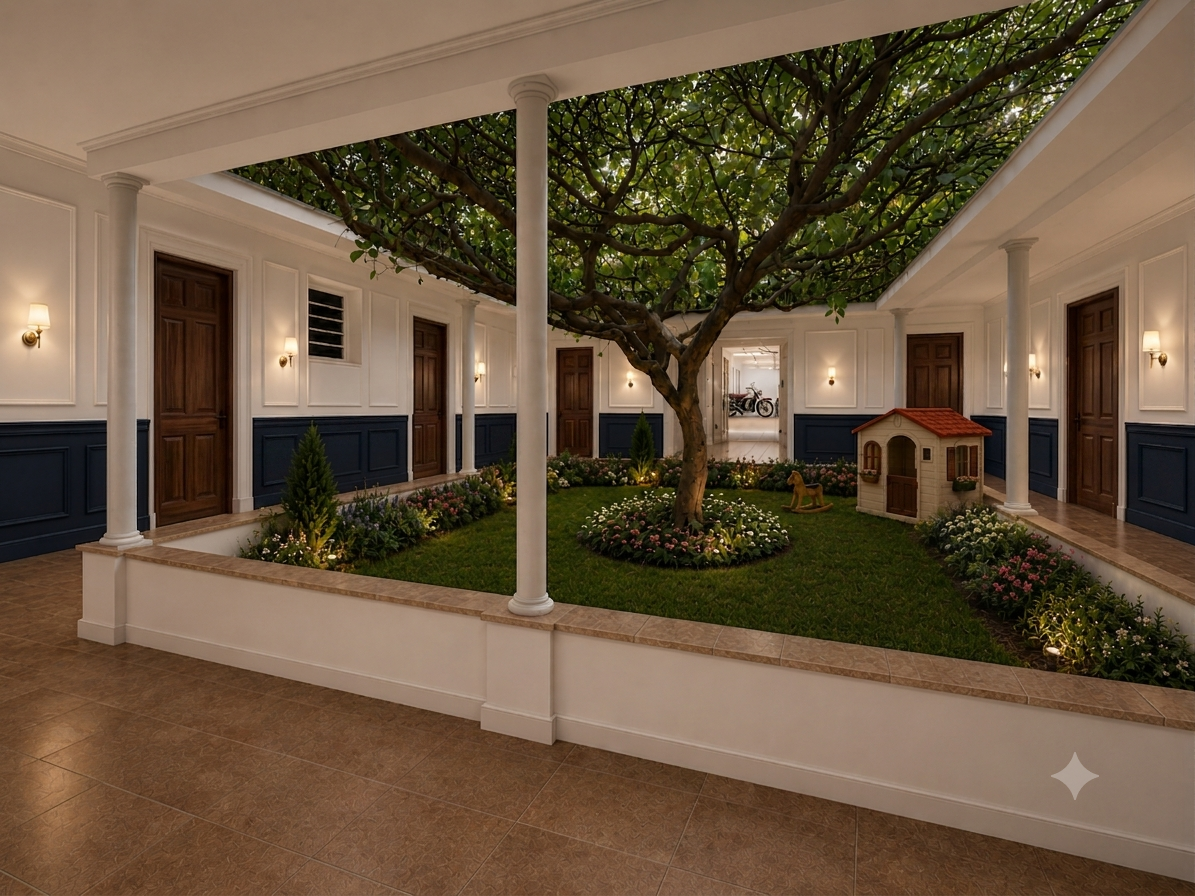 Pátio interno da Escola Cultura Cristã